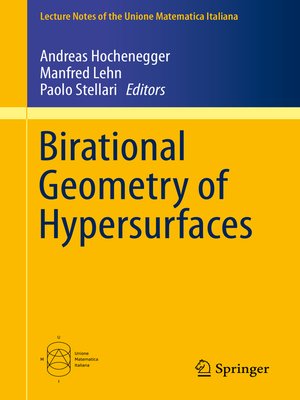 cover image of Birational Geometry of Hypersurfaces